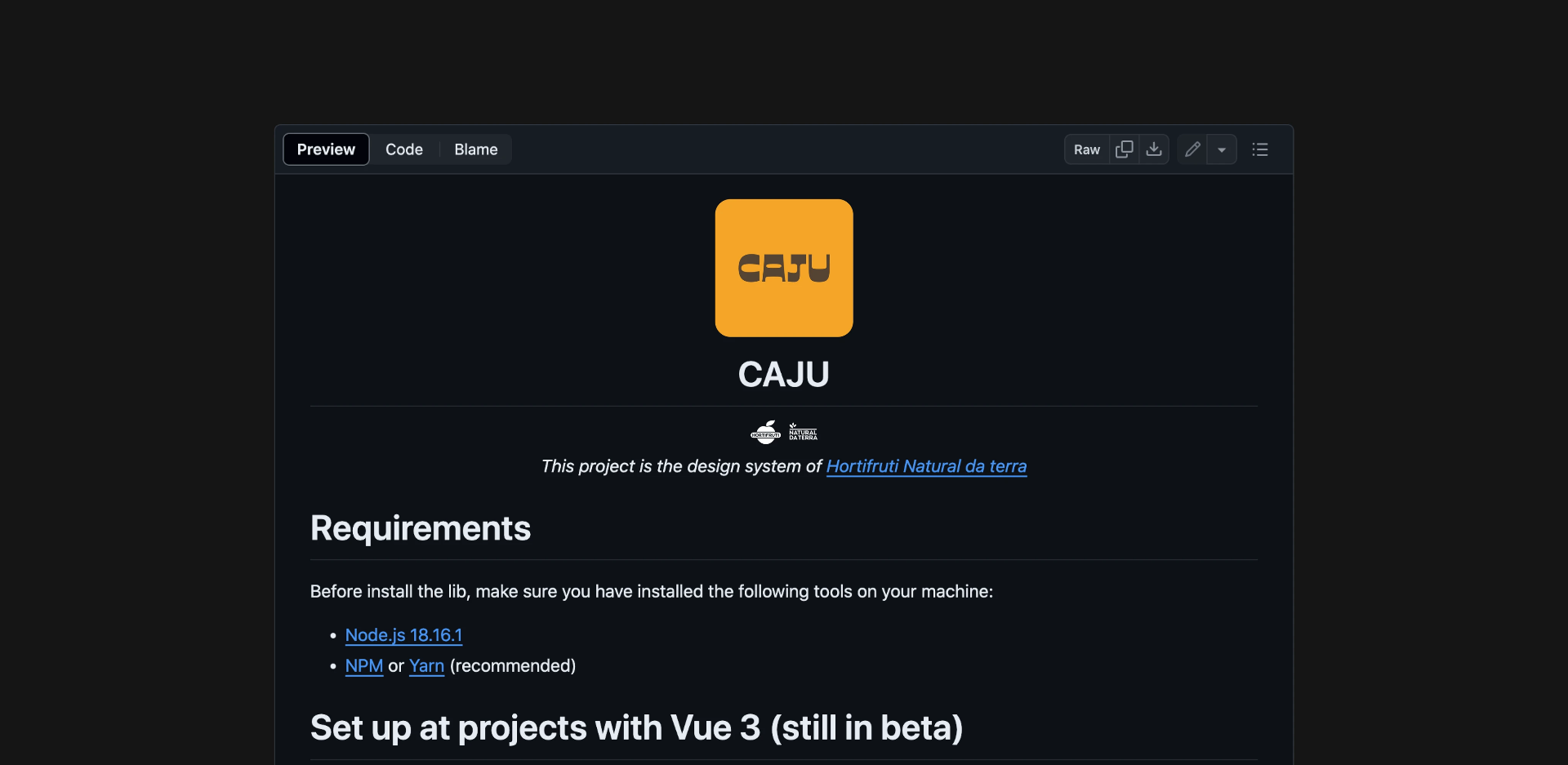 CAJU design system README